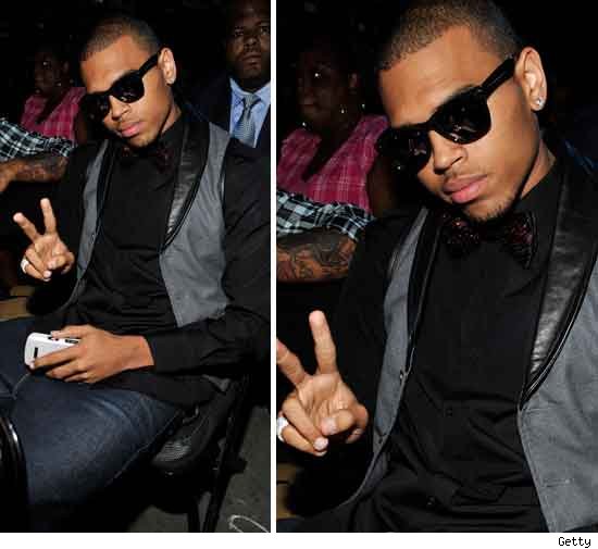 Chris Brown Peaces Out at Staples