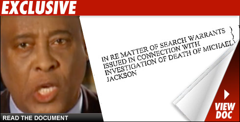 Dr. Murray Search Warrant in Jackson Case