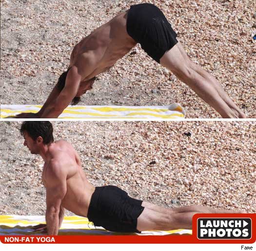 Hugh Jackman -- Downward Facing Diesel