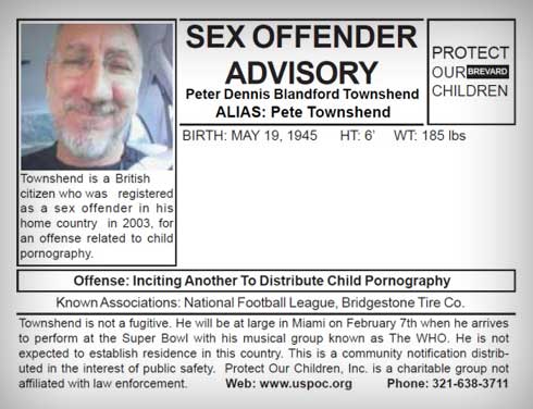 Pete Townshend Triggers Super Bowl Warning