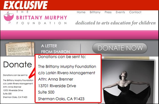 Brittany Murphy Foundation -- No Charity Here