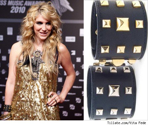 Ke$ha's Studded Wristwear -- How Much It Cost? Ke$ha