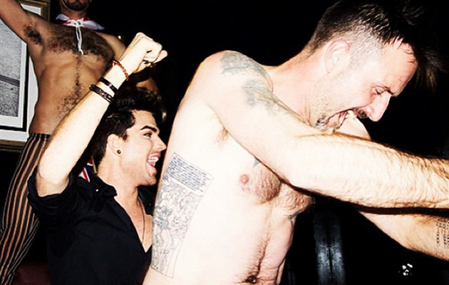 Adam Lambert Gets Birthday Lap Dance from David Arquette!
