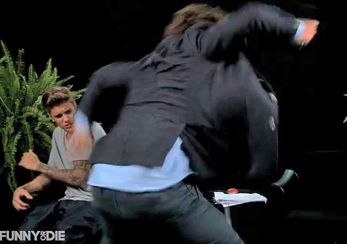 Zach Galifianakis Belts Justin Bieber In New Video