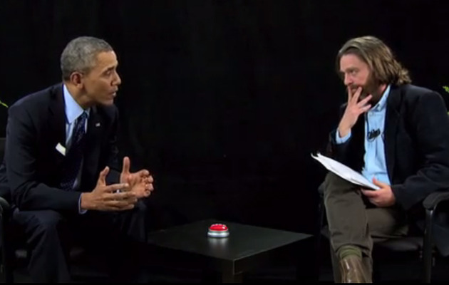 President Obama & Zach Galifianakis Trade Jabs in "Between Two Ferns"
