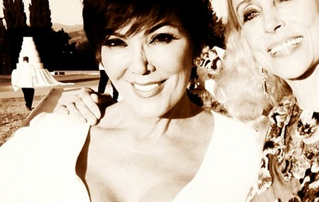 Kris Jenner Flaunts MAJOR Cleavage at Kim's Wedding