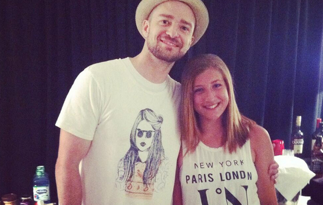 Mini *NSYNC Reunion! Joey Fatone's Daughter Poses with Justin Timberlake
