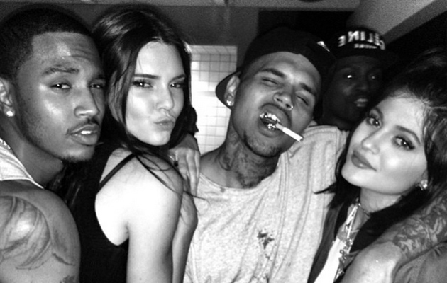 Kendall & Kylie Jenner Party With Chris Brown and Trey Songz -- See the…
