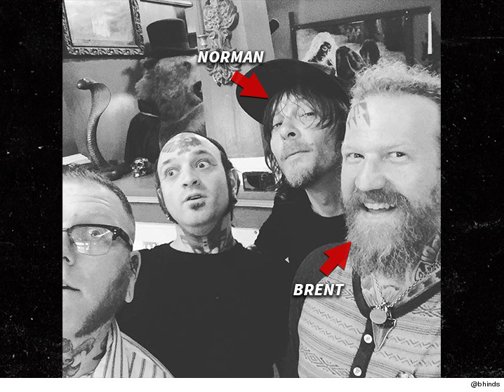 Norman Reedus and Brent Hinds: Matching BFF Tatts In Honor of Lemmy