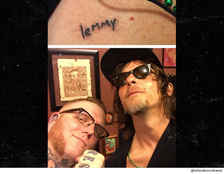 norman reedus and brent hinds matching bff tatts in honor of norman reedus and brent hinds matching bff tatts in honor of