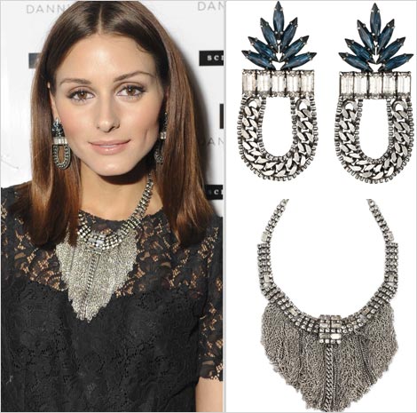 Celeb Pricetag City Star S Sparkle Toofab Palermo Sported Strong Pieces From Dannijo Wearing A Pair Of Amara Earrings Retailing At 295 And Giant Caprina Necklace Priced 870
