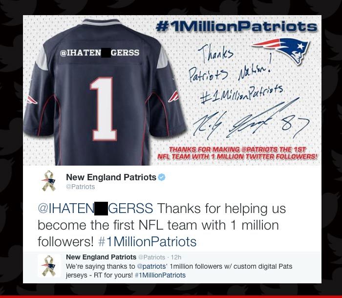 New England Patriots -- Apologize For Racist Auto-Tweet ... Our Bad New England Patriots -- Apologize For Racist Auto-Tweet ... Our Bad