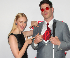 Deborah Ann Woll's Blind Boyfriend Attends "Daredevil" Premiere In Superhero's…