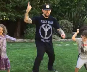 See Joel Madden Rocking Out With Kiddies Harlow and Sparrow For Father's Day!
