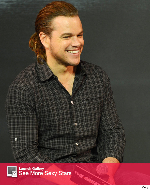 Matt Damon Has Long Hair Now Rocks A Pony At Press Conference