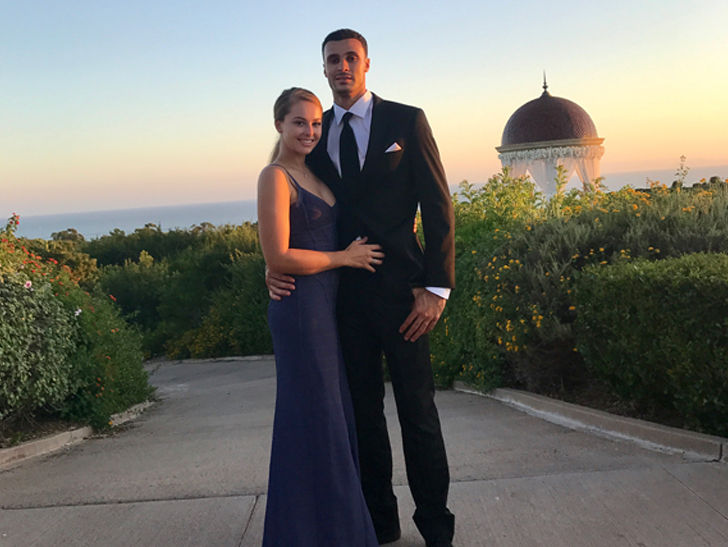 Lakers' Larry Nance Jr. Proposes to Model GF with Massive Ring