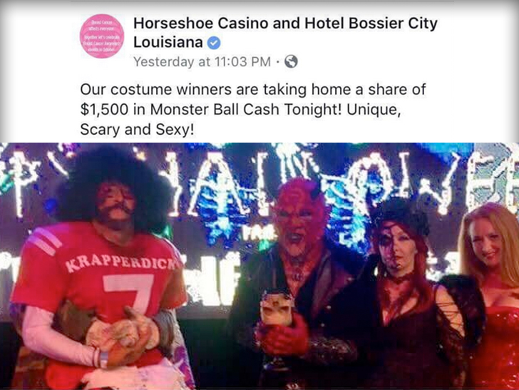 Colin 'Krapperdick' Costume Wins Louisiana Casino Halloween Contest