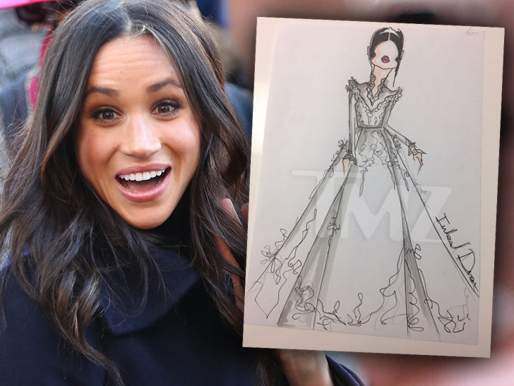 Meghan Markle�s Royal Wedding, Potential Dress Sketches