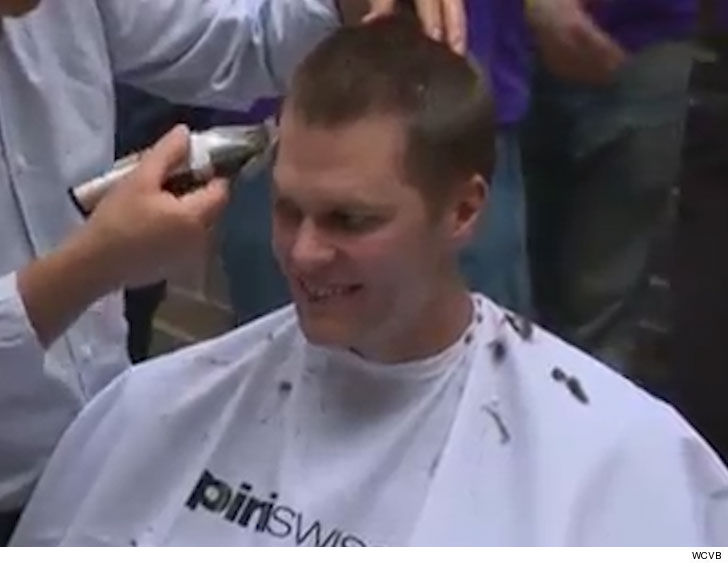 Gov. Baker, Tom Brady shave their heads for charity